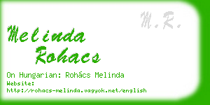 melinda rohacs business card