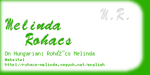 melinda rohacs business card